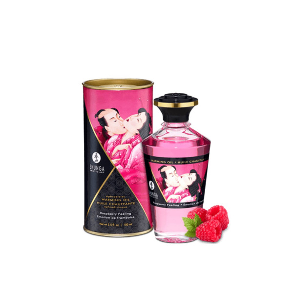 Huile chauffante framboise comestible 100ml 